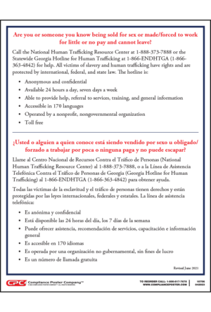 Georgia Human Trafficking Poster