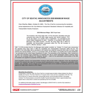 SeaTac Minimum Wage Poster