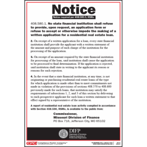 Missouri Anti-Redlining Poster