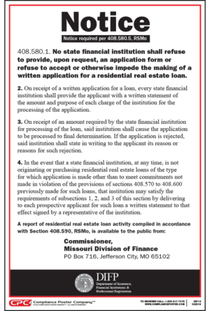 Missouri Anti-Redlining Poster