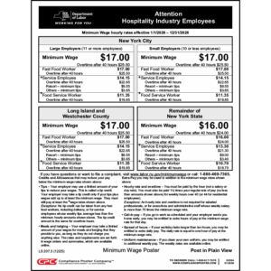 New York Hospitality Industry Employees Wage Order