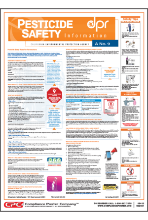 California Pesticide Safety Poster - Farmworkers