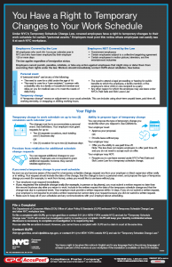 New York City Temporary Schedule Change Poster
