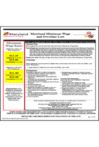 Maryland Minimum Wage and Overtime Law Peel 'N Post