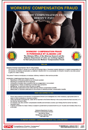 Alabama Workers' Compensation Fraud Poster