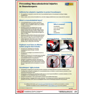 California Preventing Musculoskeletal Injuries in Housekeepers Poster