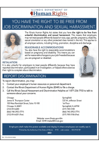 Illinois Job Discrimination and Sexual Harassment Poster Peel 'N Post - Mobile Poster Pak