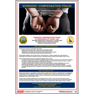 Idaho Workers' Compensation Fraud Poster