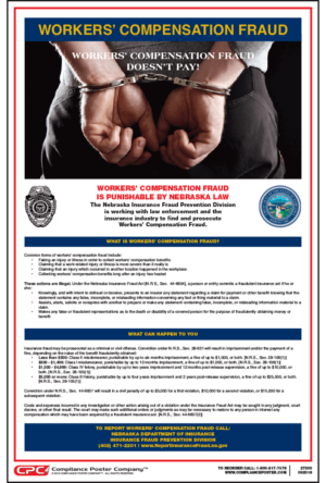 Nebraska Workers' Compensation Fraud Poster