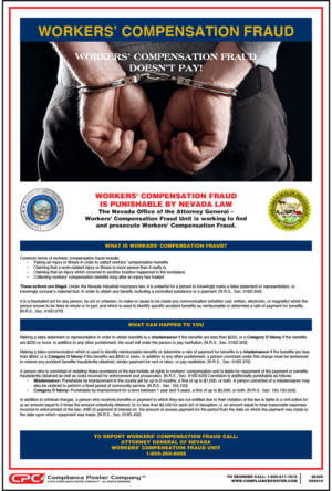 Nevada Workers' Compensation Fraud Poster