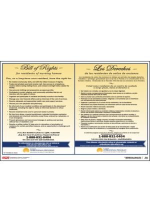 Florida Nursing Home Residents Rights Poster