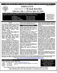 2019 Oregon Minimum Wage Rates Poster