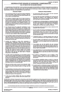 Georgia Workers' Comp Bill of Rights Peel 'N Post