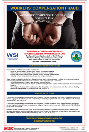 North Dakota Workers' Compensation Fraud Poster