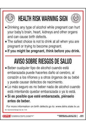 Texas Health Risk Warning Poster