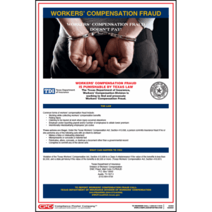 Texas Workers' Compensation Fraud Poster