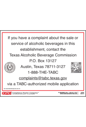 Texas Complaint Poster