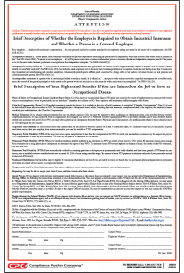 Nevada Workers Compensation Informational Poster