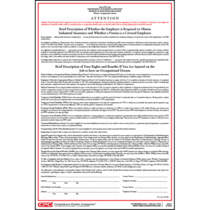 Nevada Workers Compensation Informational Poster