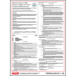 Portland, ME Minimum Wage Poster