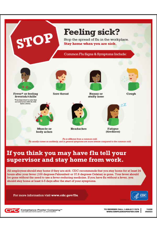 Stay at Home When You Are Sick Poster