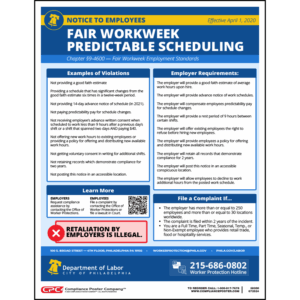 Philadelphia Fair Workweek Poster