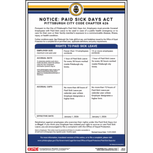 Pittsburgh Paid Sick Time Poster