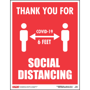 COVID-19 Social Distancing Window Cling