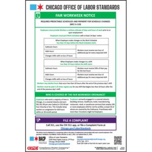 Chicago, IL Fair Workweek Poster