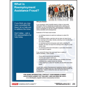 Florida Reemployment Assistance Fraud Poster