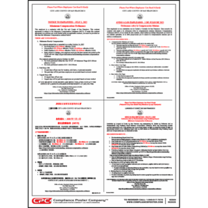 San Francisco, CA Minimum Compensation Ordinance Poster