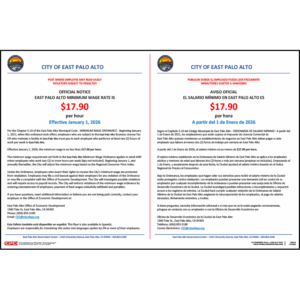 City of East Palo Alto, CA Minimum Wage Poster