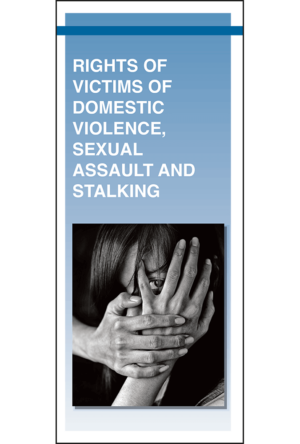 California Rights of Victims of Domestic Violence, Sexual Assault & Stalking Pamphlet