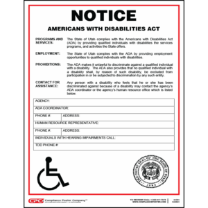 Utah Americans With Disabilities Act Poster