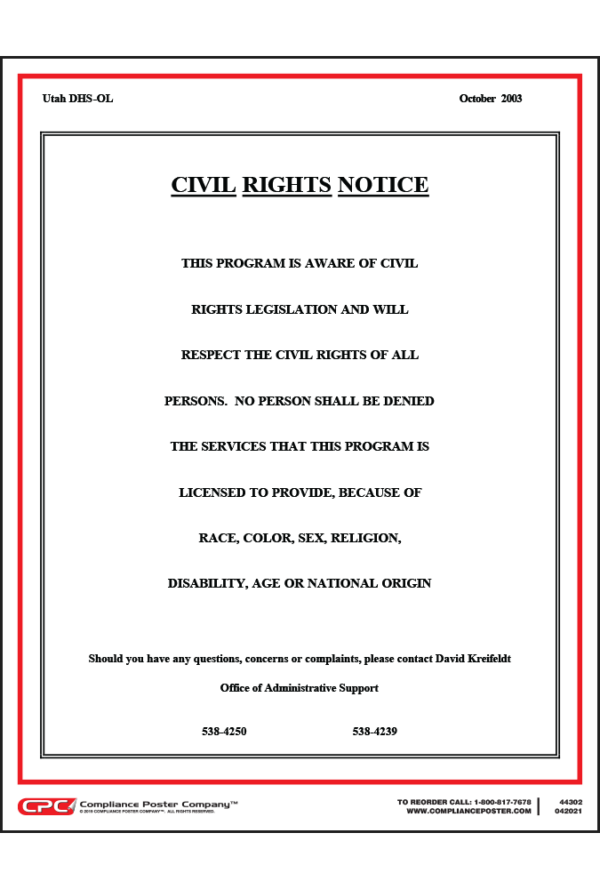Utah Civil Rights Poster
