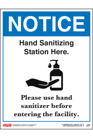 Hand Sanitizing Station Poster