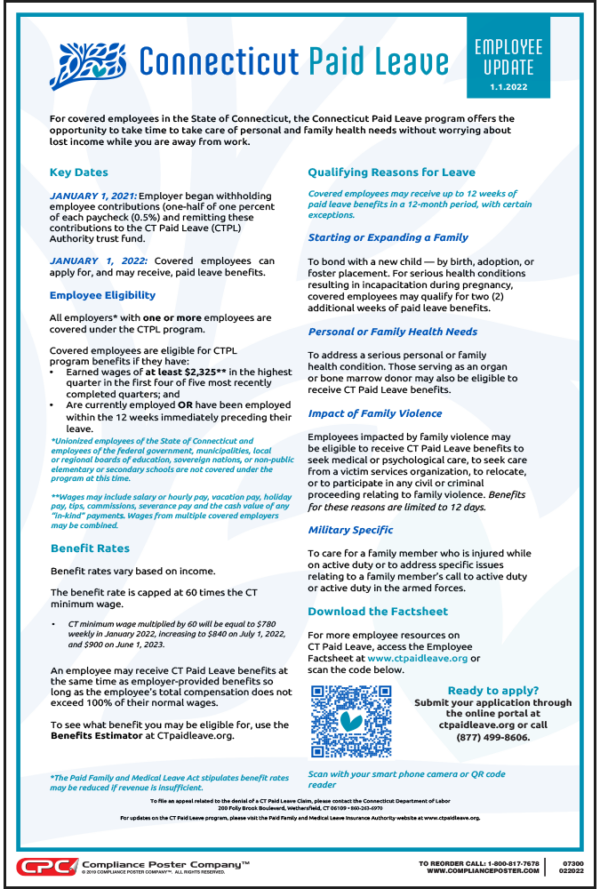 Connecticut Paid Leave Poster