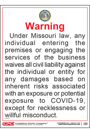 Missouri COVID-19 Immunity Notice
