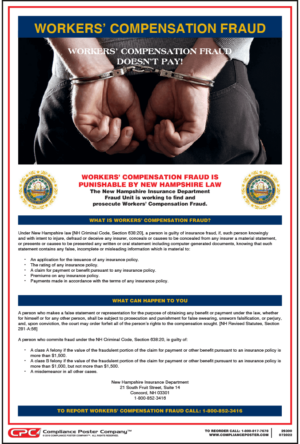 New Hampshire Workers' Compensation Fraud Poster