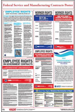 Federal Service and Manufacturing Contracts (Executive Order 14026) Poster