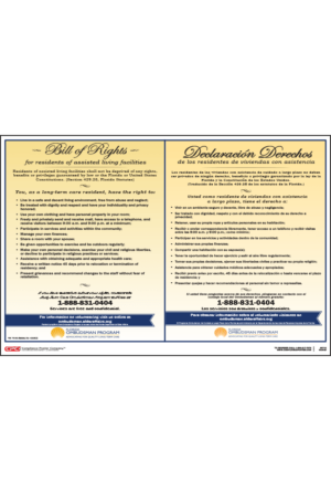 Florida Bill of Rights for Residents of Assisted Living Facilities