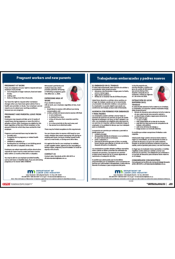 Minnesota Pregnant Workers and New Parents Poster