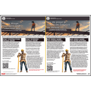 Illinois Construction Contractor Wage Payment and Collection Act Poster