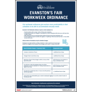 Evanston, IL Fair Work Week Poster