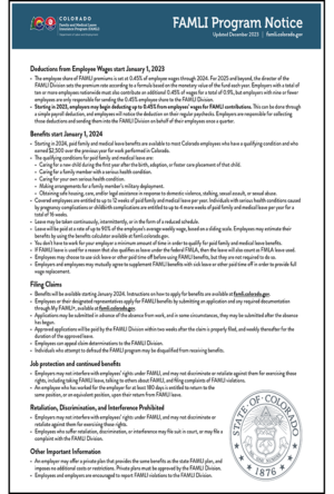 Colorado 2024 FAMLI Program Notice Peel 'N Post™