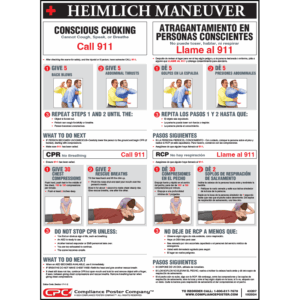 Restaurant Heimlich Maneuver Poster
