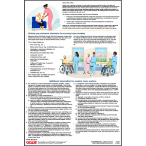 Minnesota Nursing Home Holiday Pay Poster