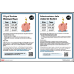 Boulder, Colorado 2025 Minimum Wage Poster