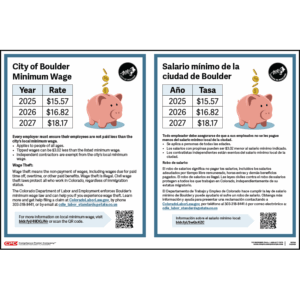 Boulder, CO Minimum Wage Poster