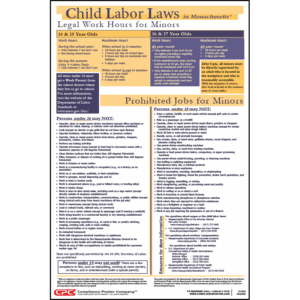 Massachusetts Child Labor Laws Poster